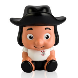 mascote do Corinthians baby Mosqueteiro em vinil macio Fut Toy, 14 cm