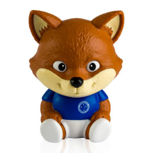 mascote do Cruzeiro baby Raposinho em vinil macio Fut Toy, 14 cm