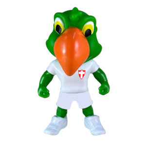mascote do Palmeiras 1917, Periquito com a camisa do Palestra Itália Fut Toy, 11 cm