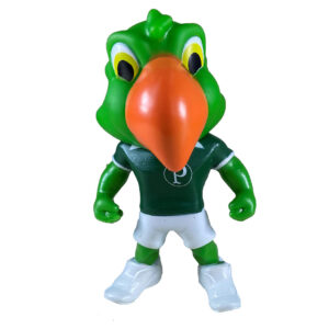 mascote do Palmeiras 1951, Periquito Linha Retrô com escudo P Fut Toy, 11 cm